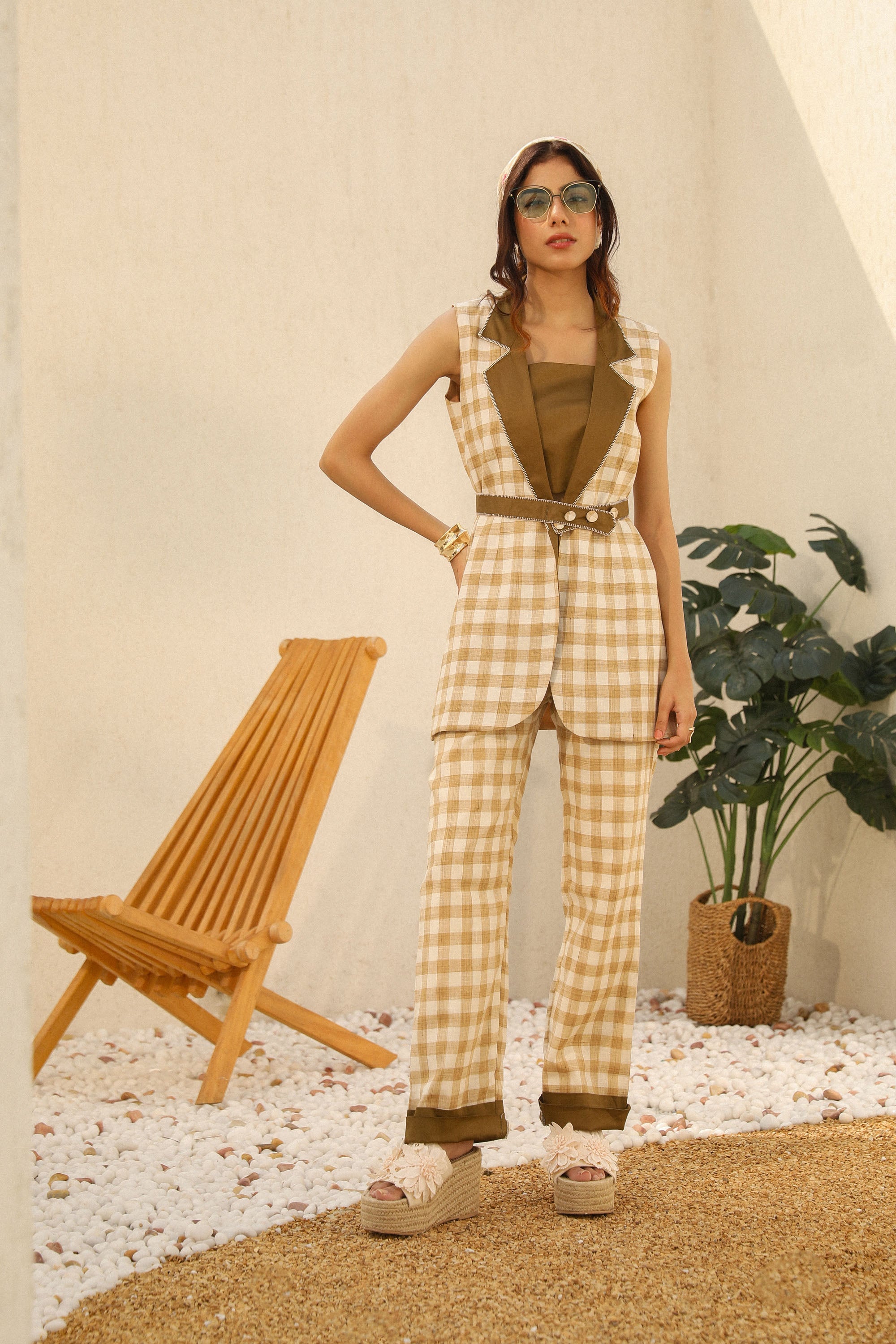 Golden Hour Gingham Pant