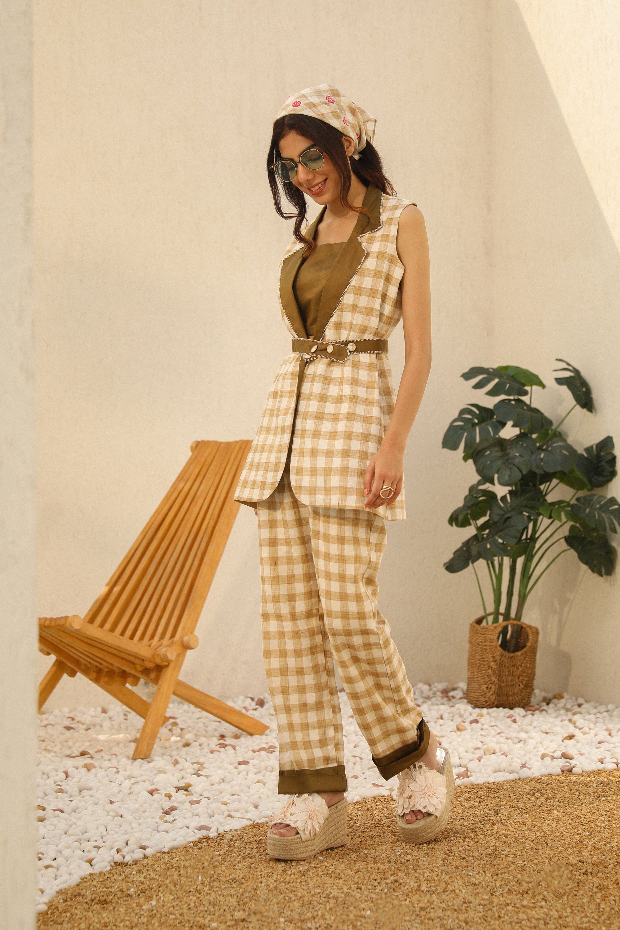 Golden Hour Gingham Pant