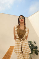 Golden Hour Gingham Blazer Co-ord